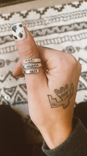 Beer Drinkin’ Babe 3 Wrap Ring
